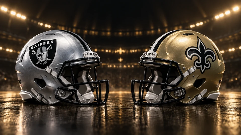 Las Vegas Raiders at New Orleans Saints matchup artwork